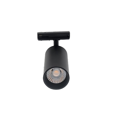 Spot sur rail 10W monophasé RA95 - Noir, 1F2W