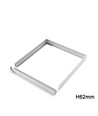 Cadre pour panneau LED 60x60 - hauteur 62mm, kit de montage rapide sans vis, bord blanc