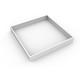 Cadre pour panneau LED 60x60 - Kit de montage rapide, coins en plastique, bord blanc, hauteur 65 mm