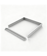 Cadre pour panneau LED 60x60 - Kit de montage rapide, coins en plastique, bord blanc, hauteur 65 mm