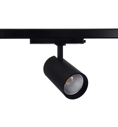 25-30W 3-faset CCT Triac skinnespot - RA98, Justerbar CCT & Watt, Sort