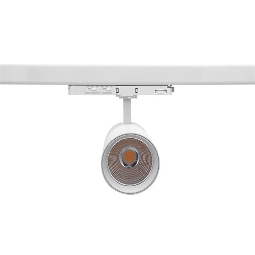 25-30W 3-faset CCT Triac skinnespot - RA98, Justerbar CCT & Watt, Hvid