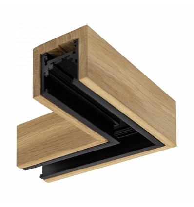Connecteur en L System Shift pour Wood Slim - Horizontal, noir