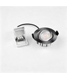 Spot LED 7W RA96 CCT + DimToWarm pour isolation - Dimmable, Trou: Ø6,8 cm, Dim: Ø9,3 cm, acier brossé