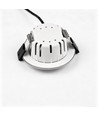 Spot LED 7W RA96 CCT + DimToWarm pour isolation - Dimmable, Trou: Ø6,8 cm, Dim: Ø9,3 cm, acier brossé