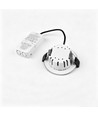 Spot LED 7W RA96 CCT + DimToWarm pour isolation - Dimmable, Trou: Ø6,8 cm, Dim: Ø9,3 cm, acier brossé