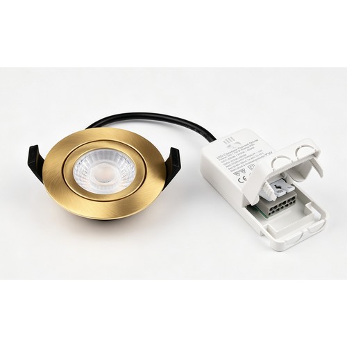 Spot encastrable 7W Ø8,3cm DimToWarm+CCT dimmable RA96 - Trou: Ø6,8 cm, Dim: Ø8,3 cm, Or