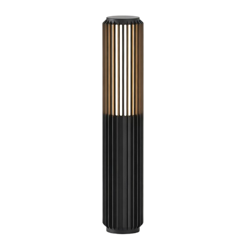 FYRON Bollard lampe de jardin, Noir - E27, 61 cm, IP54 extérieur, borne