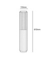 FYRON Bollard lampe de jardin, Noir - E27, 61 cm, IP54 extérieur, borne