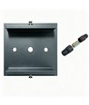 FYRON Bollard lampe de jardin, Gris - E27, 61 cm, IP54 extérieur, borne