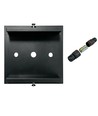 FYRON Bollard lampe de jardin, noir - E27, 61 cm, IP54 extérieur, borne