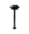 Borne de jardin laiton antique - E14, 60 cm, IP54 extérieur, sans ampoule