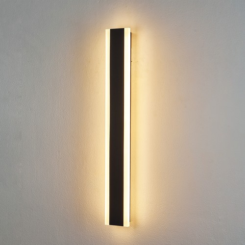 Applique 60cm - Noire, carrée, haut/bas, réglable, intérieur/extérieur, IP65, source incluse