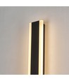 Applique murale 100cm - Noire, carrée, intérieur / extérieur, IP65, source lumineuse incl.