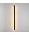 Applique murale 100cm - Noire, carrée, intérieur / extérieur, IP65, source lumineuse incl.