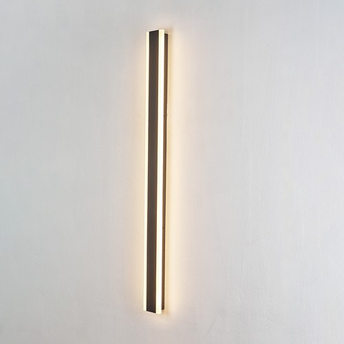 Applique murale 100cm - Noire, carrée, intérieur / extérieur, IP65, source lumineuse incl.