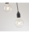 Suspension grappe ALTEA 5xE27 noir - Ø30, sans source lumineuse