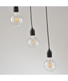 Suspension grappe ALTEA 5xE27 noir - Ø30, sans source lumineuse
