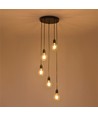 Suspension grappe ALTEA 5xE27 noir - Ø30, sans source lumineuse