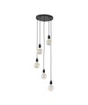 Suspension grappe ALTEA 5xE27 noir - Ø30, sans source lumineuse