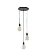 Suspension grappe ALTEA 3xE27 noir - Ø25, sans source lumineuse
