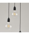 Suspension grappe ALTEA 3xE27 noir - Ø25, sans source lumineuse