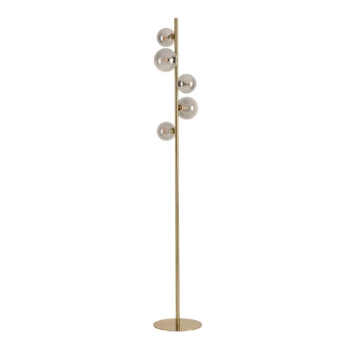 Lampadaire Oliva 5xG9 bronze/fumé - 160cm, verre fumé, sans source lumineuse