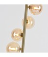 Lampadaire DENIA 10xG9 laiton/ambre - 160cm, verre ambré, sans source lumineuse