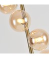 Lampadaire DENIA 10xG9 laiton/ambre - 160cm, verre ambré, sans source lumineuse