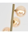 Lampadaire DENIA 10xG9 laiton/ambre - 160cm, verre ambré, sans source lumineuse