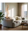 Lampadaire DENIA 10xG9 laiton/ambre - 160cm, verre ambré, sans source lumineuse