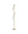 Lampadaire DENIA 10xG9 laiton/blanc - 160cm, verre mat blanc, sans source lumineuse