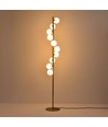 Lampadaire DENIA 10xG9 laiton/blanc - 160cm, verre mat blanc, sans source lumineuse
