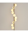 Lampadaire DENIA 10xG9 laiton/blanc - 160cm, verre mat blanc, sans source lumineuse