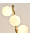 Lampadaire DENIA 10xG9 laiton/blanc - 160cm, verre mat blanc, sans source lumineuse