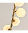 Lampadaire DENIA 10xG9 laiton/blanc - 160cm, verre mat blanc, sans source lumineuse