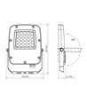 Projecteur LED 20W CCT - IP65, lampe de chantier, extérieur