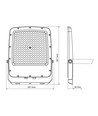 Projecteur LED 150W CCT - IP65, 3 températures de couleur, extérieur