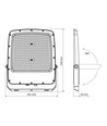 Projecteur LED 200W - CCT, IP65, extérieur, lampe de chantier
