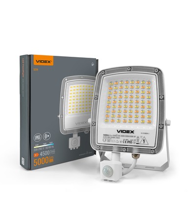 Projecteur LED 50W avec détecteur - CCT, IP65, extérieur