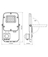 Projecteur LED 10W avec détecteur PIR - CCT, IP65, lampe de travail extérieur