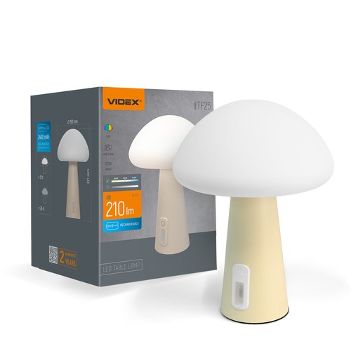 Lampe de table LED Mushroom rechargeable - RGB + 3000K, blanc froid, portable