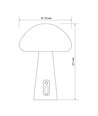 Lampe de table LED Mushroom rechargeable - RGB + 3000K, blanc froid, portable