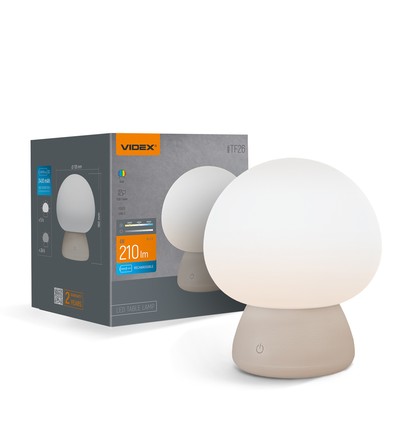Lampe de table LED Champignon rechargeable - RGB + 3000K blanc froid, portable