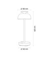 Lampe de bureau LED rechargeable avec bruit blanc - Blanc neutre + RGB, verte, source lumineuse incluse