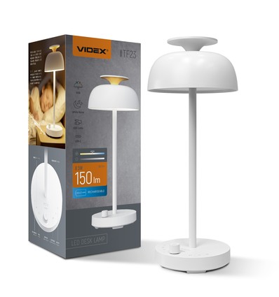 Lampe de bureau LED rechargeable avec bruit blanc - RGB+W, blanc neutre, portable