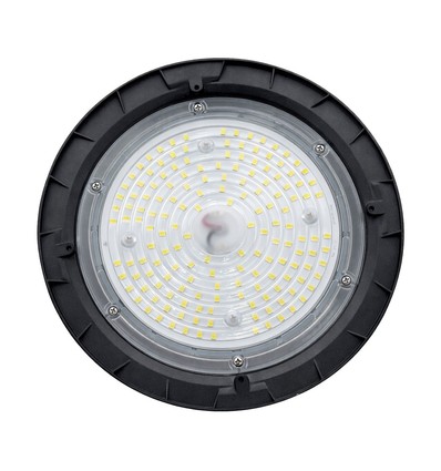 220x135mm Plateo 4 High Bay 100W - blanc neutre 230V 90° IP65 IK09 noir, avec réglage de puissance 0-10V