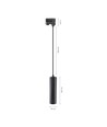 Suspension GU10 Madara Mini II triphasée - Noir, pour rail