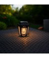 Borne de jardin solaire Solara Rustica 1W - 2700K, 50cm, IP44, noir