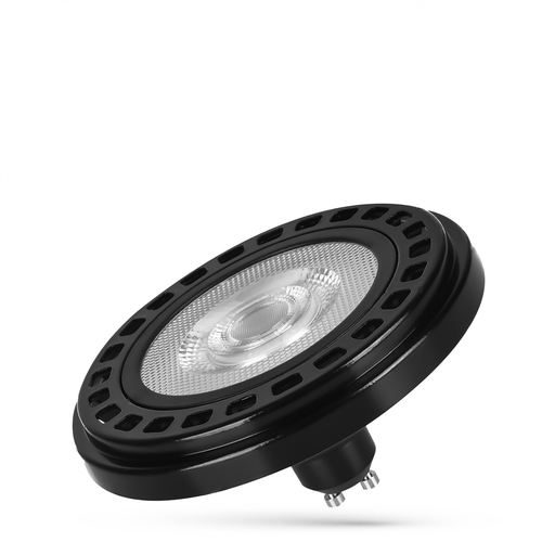 Spot LED GU10 20W AR111 - RA90, angle 30°, boîtier noir, 5 ans de garantie